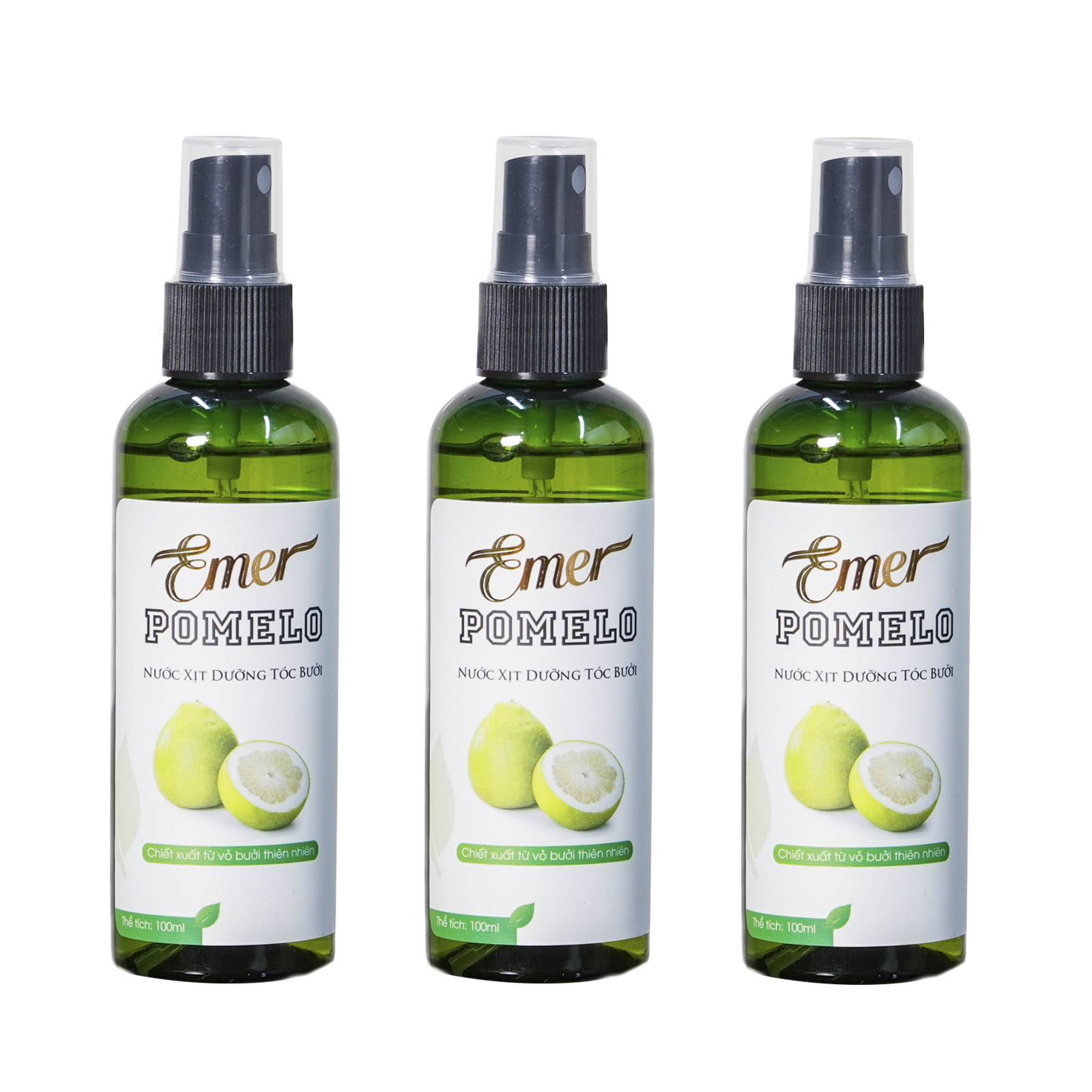 [HCM]Bộ 3 chai xịt Pomelo Xịt Bưởi Pomelo Dưỡng Tóc Giúp Tóc Mọc Nhanh Giảm Rụng Tóc 100ml x 3