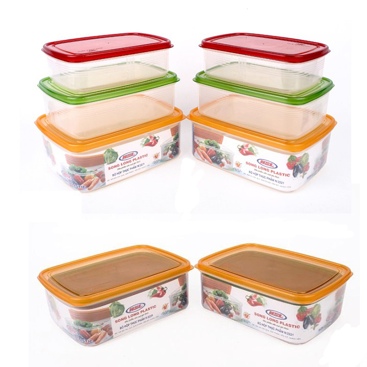 Combo 4 bộ hộp thực phẩm song long 2221