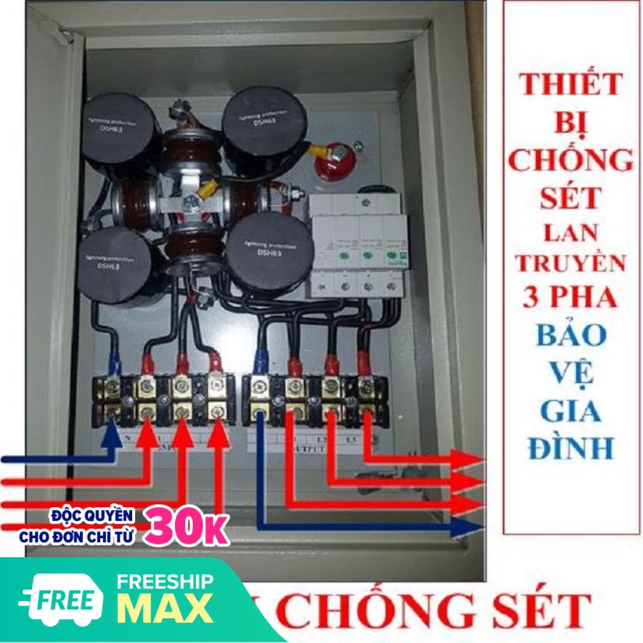 [Trả góp 0%]Thiết bị chống sét lan truyền nguồn 3 pha chuyên dụng trong viễn thông