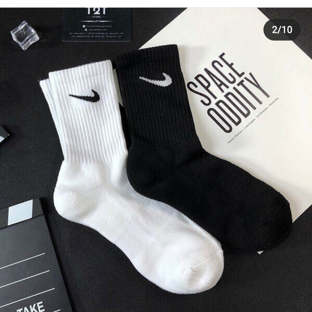 COMBO 5 ĐÔI Tất cổ cao Nam đá bóng - Vớ  đá banh Nai Đát Cổ cao nam Tất Vớ thể thao trắng dệt kim dày đẹp siêu bền - Vớ Trắng cao cổ