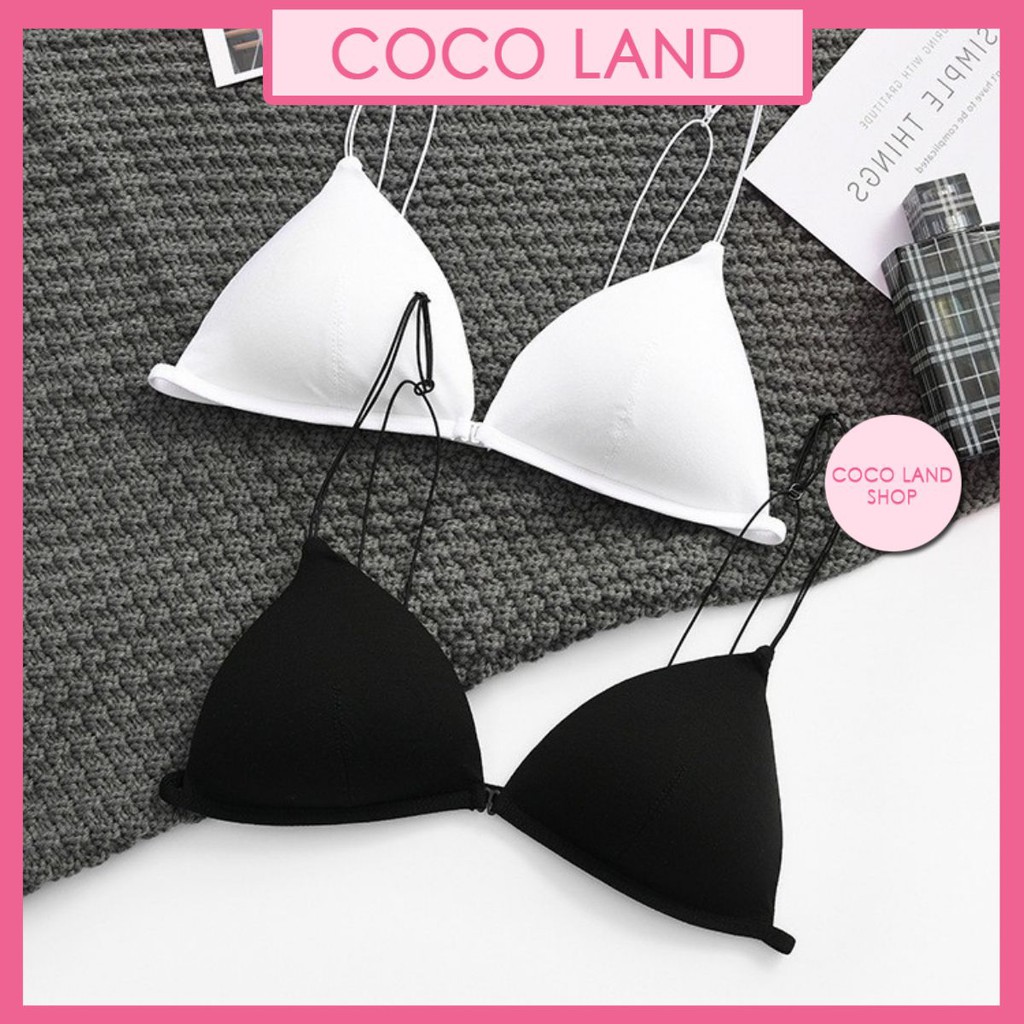Áo Bralette kiểu Pháp áo bra không gọng mút mỏng tháo được nhiều màu -bra cotton dây mảnh mỏng nhẹ siêu hot hit trend