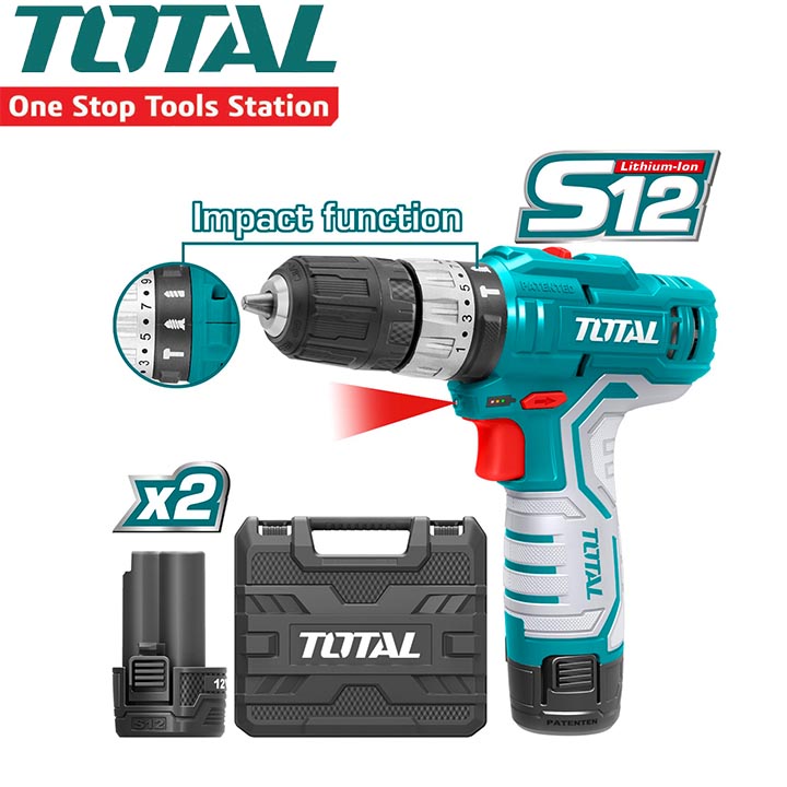 Máy khoan búa dùng pin lithium 12v total tidli1232