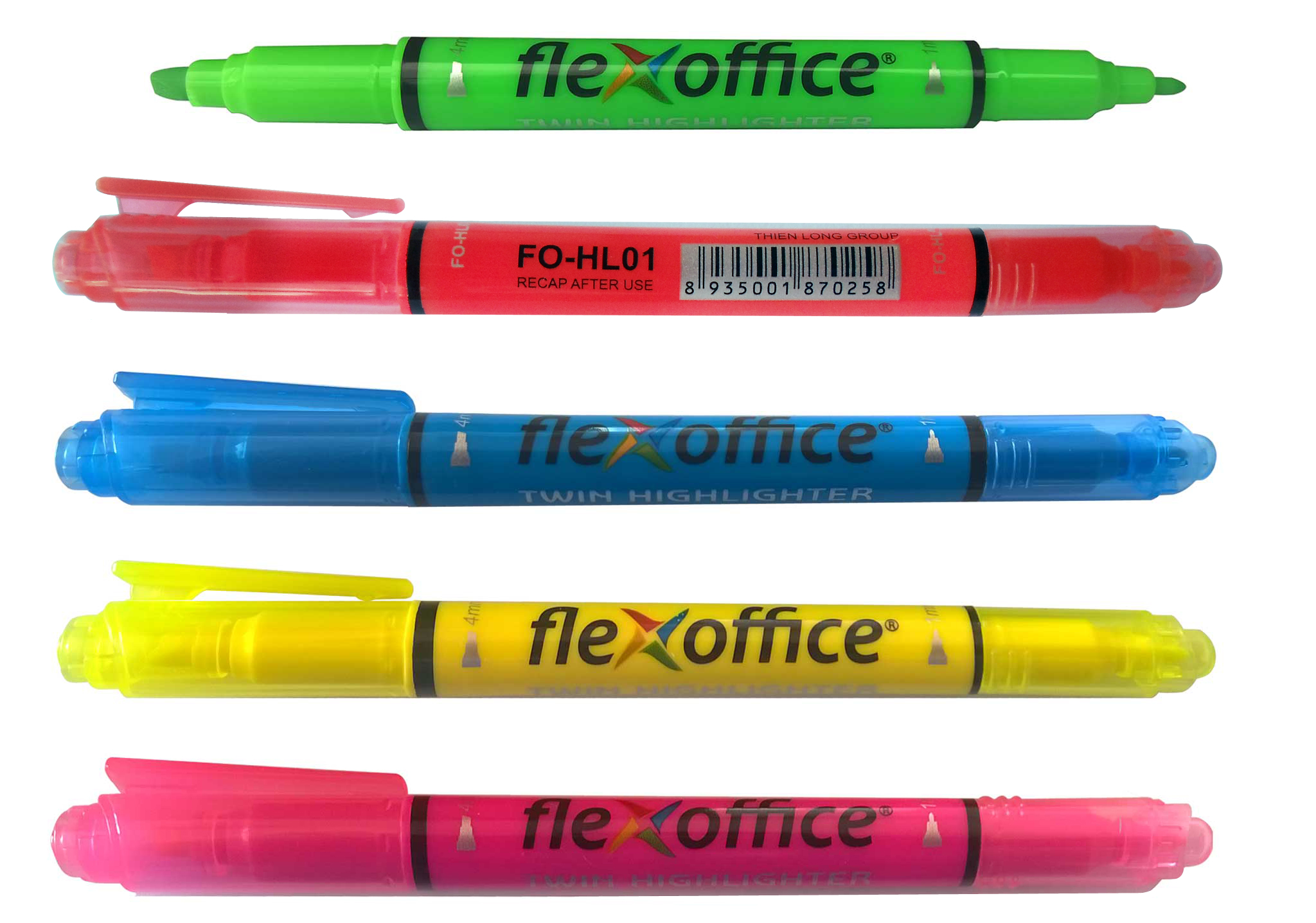 Bút Dạ Quang Flexoffice FO-HL01/VN Lá - 8000730100