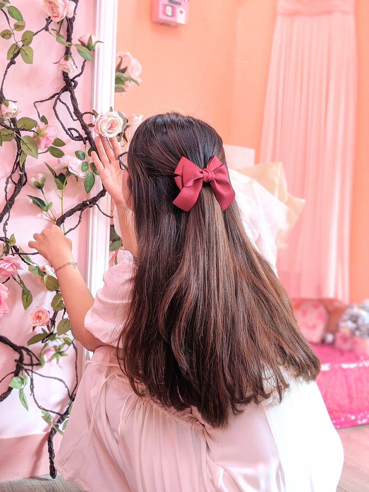 [HCM]Kẹp tóc nơ đơn giản mã N18 - Kẹp tóc handmade HATI