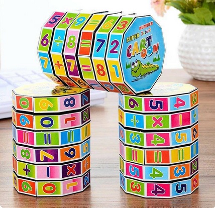 Đồ chơi rubic phép tính toán học khối xoay 6 tầng