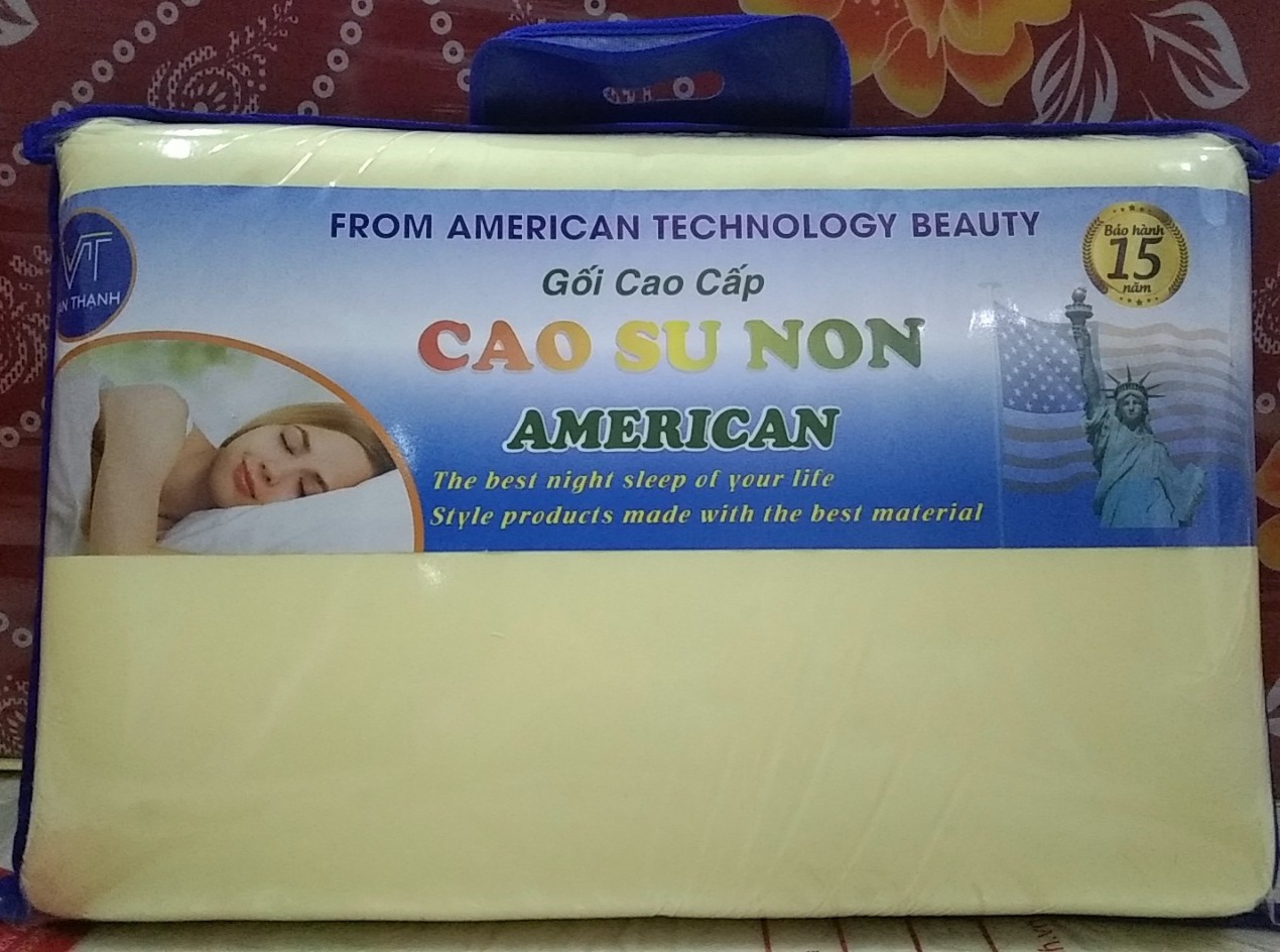 [HCM]Gối Cao Su Non AMERICAN Cao Cấp (gối nằm 50cm*70cm)