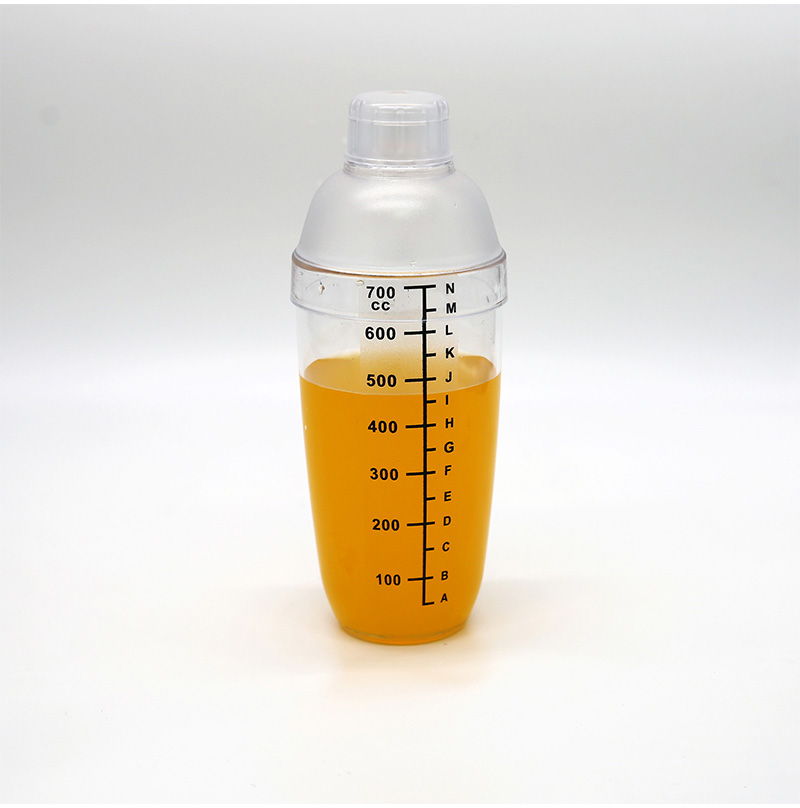 BÌNH LẮC PHA CHẾ NHỰA COCKTAIL SHAKER 700ML VẠCH ĐEN