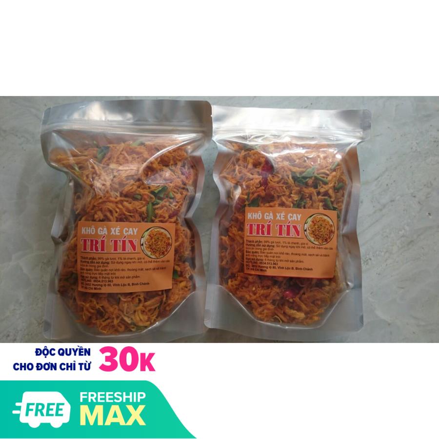 [HCM]1kg khô gà lá chanh - 2 túi zip 500g