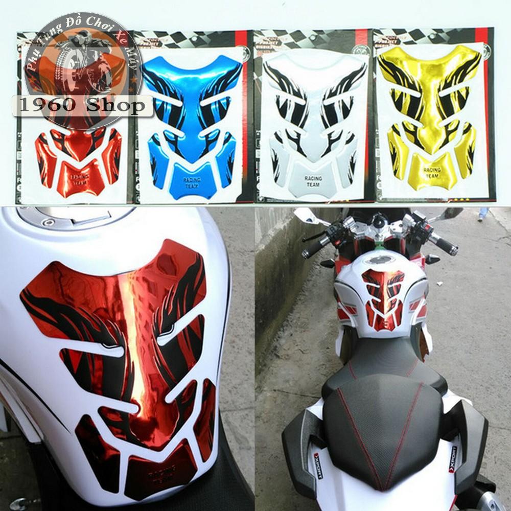 Tem xe máy dán bình xăng - Tem dán xe máy xương cá chống trầy cực bền chống nước đủ màu ( xanh, đỏ, vàng, trắng )