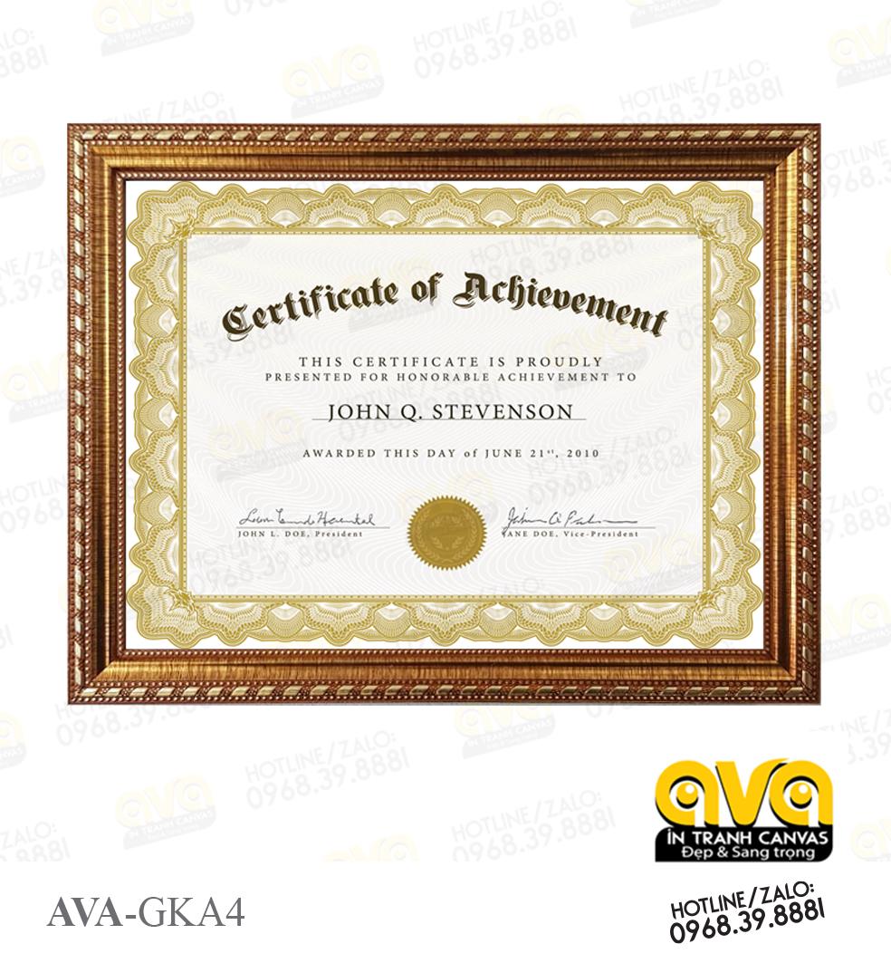 Khung giấy khen A4 và A3 - Khung hoa văn màu vàng cực đẹp và sang trọng
