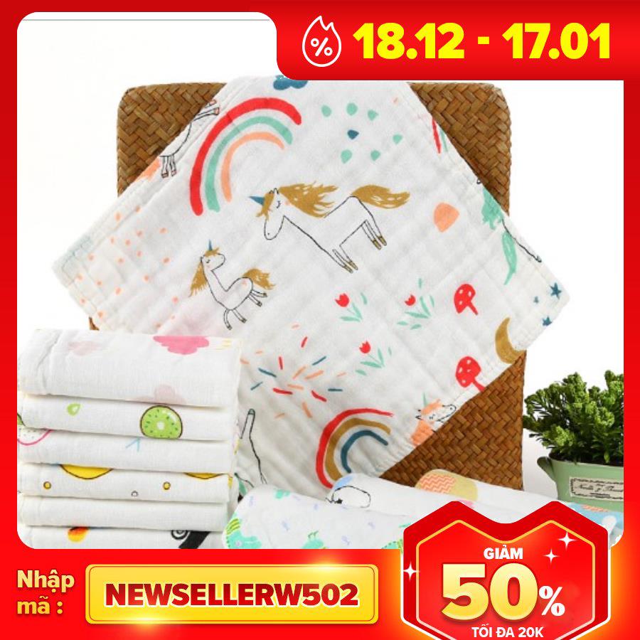 Khăn sữa aden 6 lớp (10 khăn), sản phẩm tốt với chất lượng và độ bền cao, cam kết giống như hình