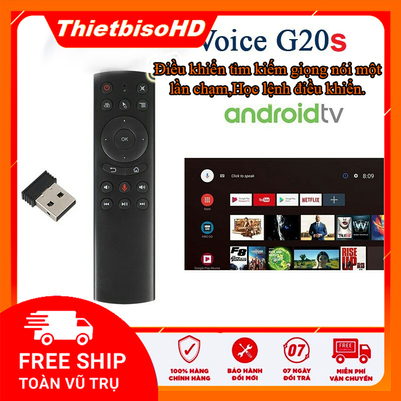 Chuột Bay Hỗ Trợ Tìm Kiếm Bằng Giọng Nói G20S Dành Cho Tivi, Tivibox,..