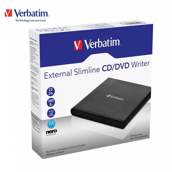 Ô đĩa cắm ngoài verbatim silmline cd - dvd usb 2.0 đen