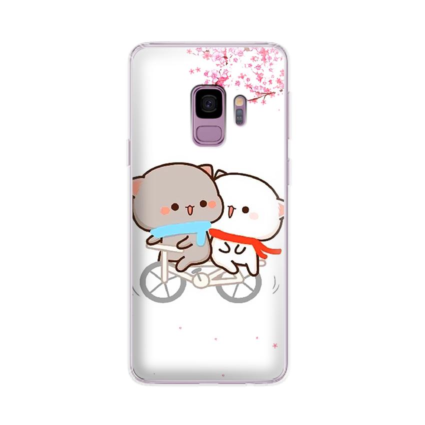 [HCM]Ốp lưng Samsung Galaxy S9 - 01074 7873 LOVELY06 - Silicone Dẻo hình couple mèo chibi bảo hành 1 đổi 1