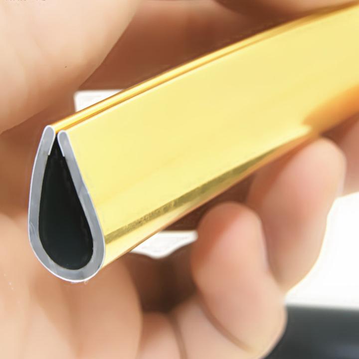 Nẹp nội thất kiểu dáng chữ U mạ crom trang trí xe hơi (màu vàng)