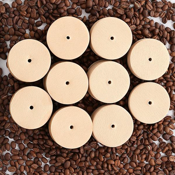 10 túi giấy lọc cafe pha phin đường kính 55mm sử dụng cho bộ dụng cụ cafe phin VfastFil, 100 tờ/túi, giấy lọc cafe được làm bằng bột gỗ tự nhiên màu nâu không tẩy trắng và tái sử dụng được