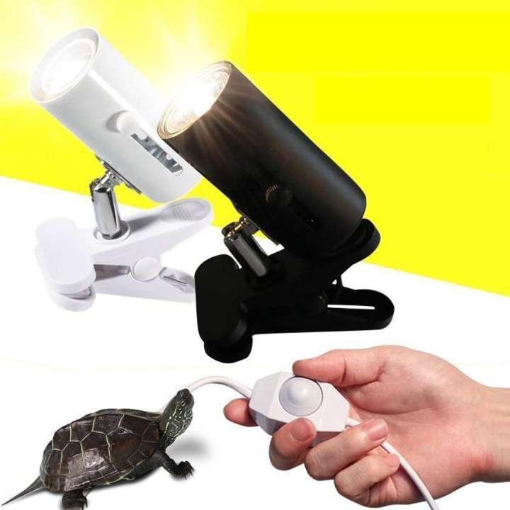 75 Wát UVA + UVB 3.0 Động Vật Bò Sát Bộ đèn Trắng Kẹp Bóng Đèn Đui đèn Rùa Basking UV đèn sưởi cho thú cưng