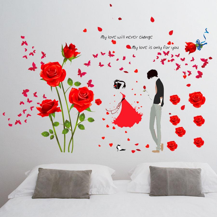 Giấy dán tường 3D Kích thước lớn  Mẫu Hoa Mẫu Đơn, Hoa Hồng, Hoa TuLip, Hoa Phú Quý, có keo sẵn, bóc dán dễ dàng trên mọi về mặt phẳng Zooyoo Home Decor