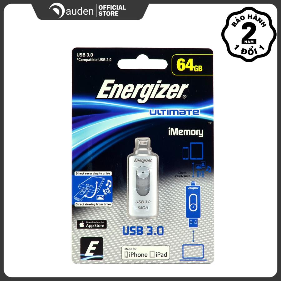 Usb 64gb lightning otg energizer ultimate - fotl3u064r - dâu đen store