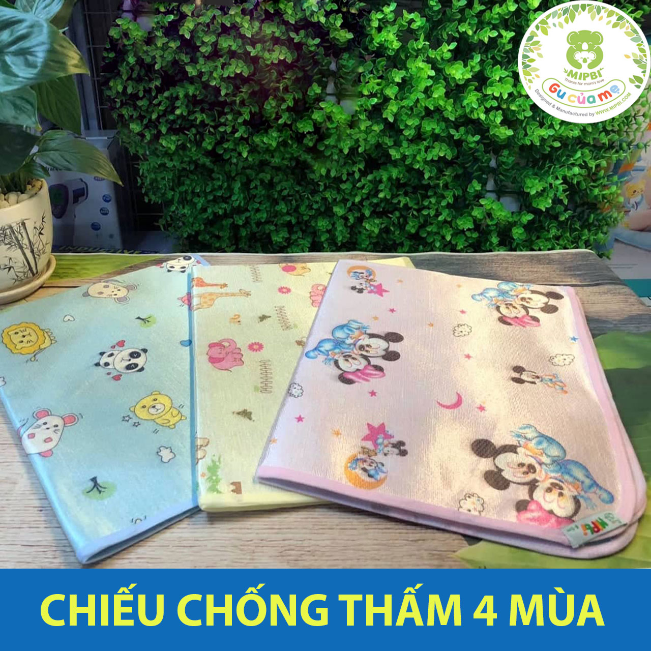Chiếu Chống Thấm Cho Bé 4 Mùa Mipbi