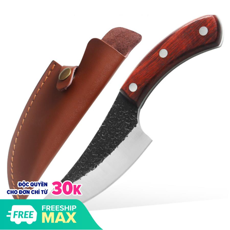 Dao CS043  Rèn từ nhíp ô tô tặng kèm bao da , Làng Nghề Rèn Phúc Sen