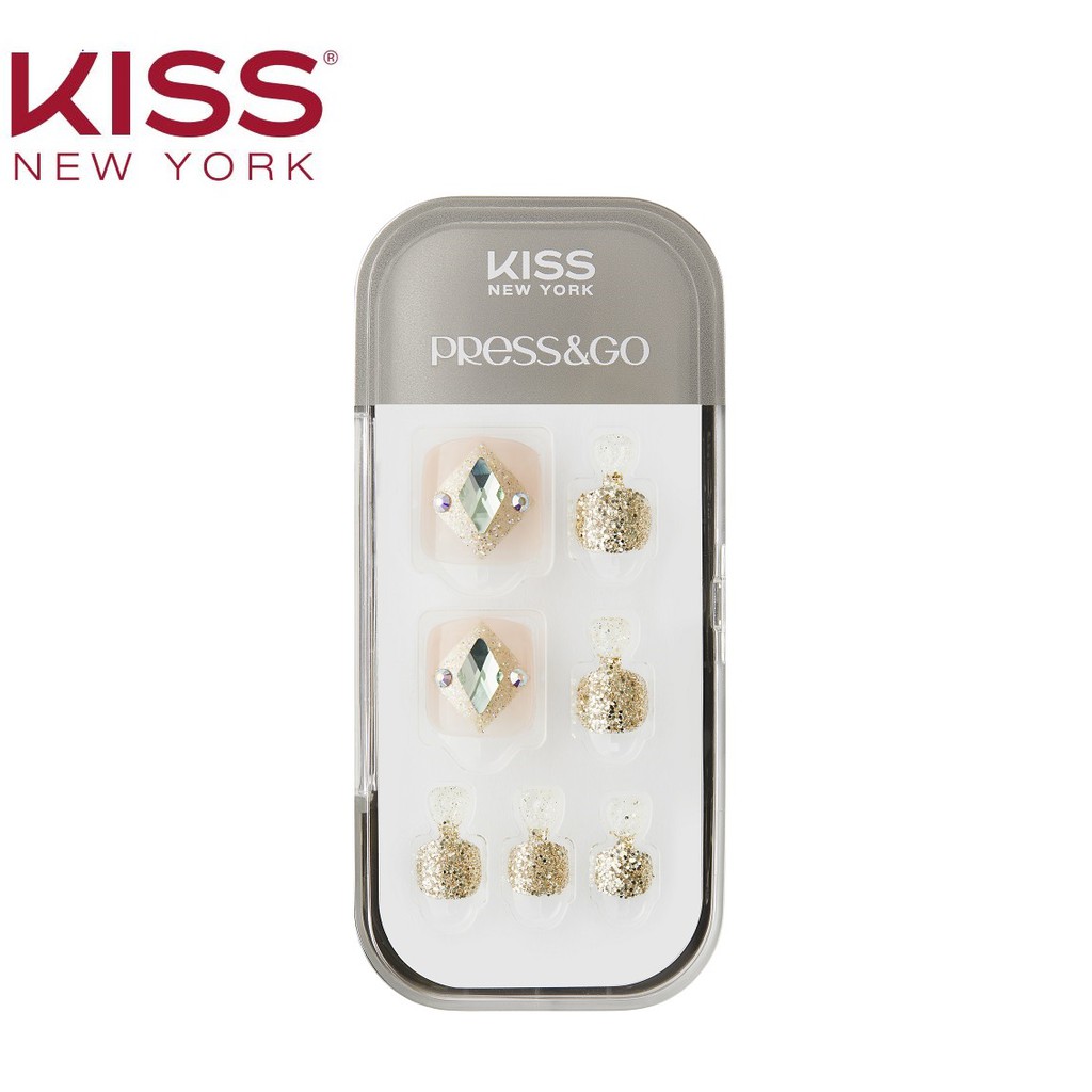 Bộ 24 móng chân gel tự dán press & go kiss new york nail box - aphrodite
