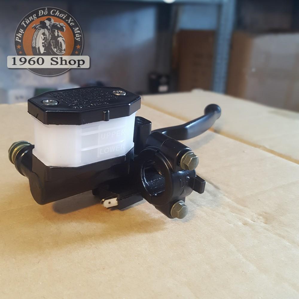 Tay côn phanh dầu vuông xe máy Chất liệu thép sơn tĩnh điện, siêu bền - Đủ các ốc dầu đi kèm - phù hợp độ Cafe Racer Tracker SU GN Win CD 67 và các loại xe máy