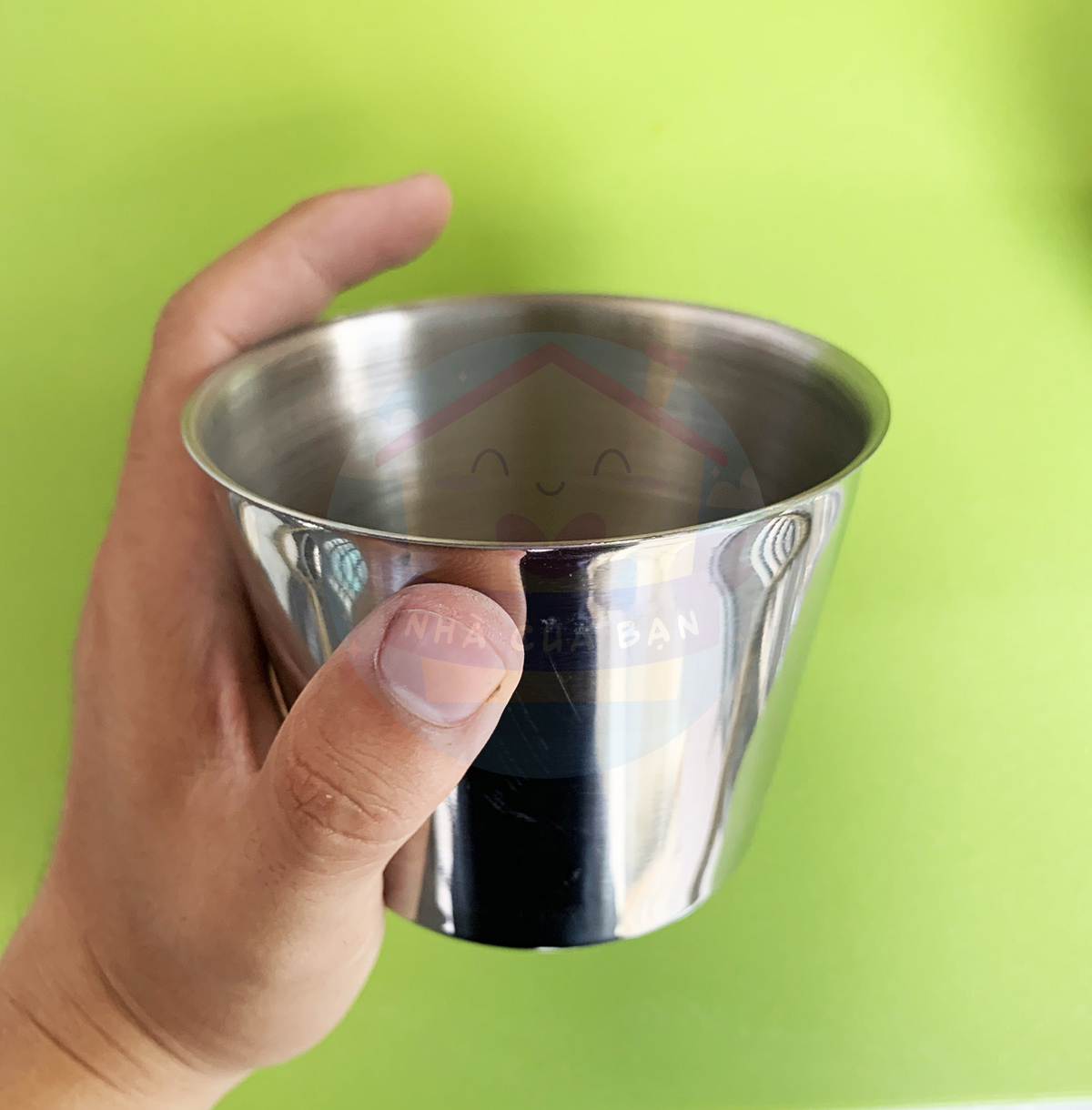 Ly làm đá Inox 304 chất lượng cao đảm bảo an toàn cho người sử dụng hình thức đẹp bóng loáng làm đá nhanh nhiều kích thước lựa chọn (đường kính 7 8 9 10 cm) - Nhà Của Bạn