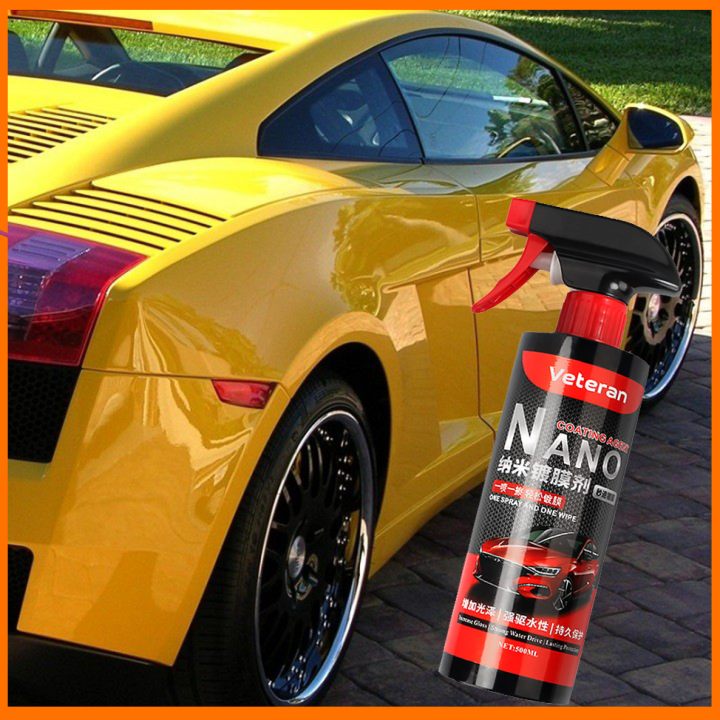 Bình Xịt Dung Dịch Nano Phủ Bóng Sơn Xe Ô Tô Chống Thấm Nước Cao Cấp VETERAN 500ml
