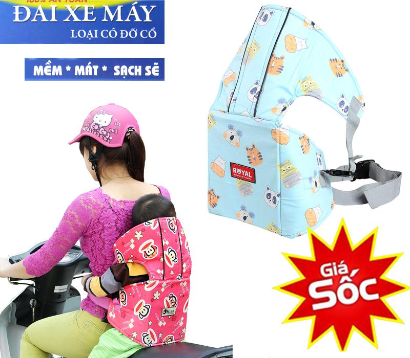Đai Đi Xe Máy, Đai Xe Máy Có Đỡ Cổ, Đai Xe Máy An Toàn Cho Bé Ngồi Xe Máy, Bé Đi Xe Máy, Chắc Chắn, Thoáng Khí, An Toàn - Giảm Sốc 50%