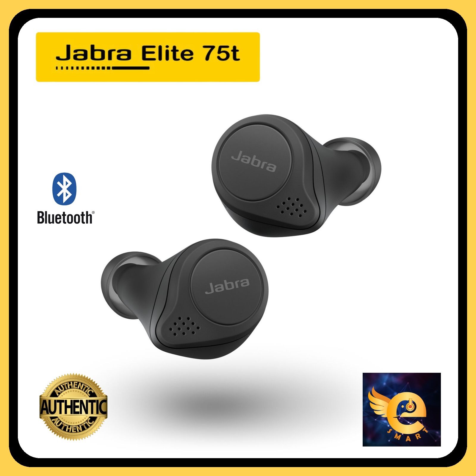 [BH 1 ĐỔI 1] Tai nghe Bluetooth không dây JABRA ELITE 75T 100% Authentic NEW 99% công nghệ chống ồn, kháng nước True Wireless - TẶNG CASE SILICONE