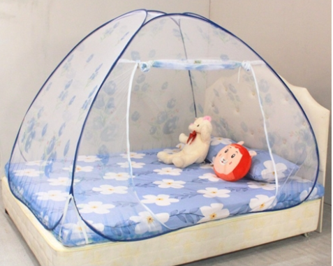 Mùng chụp tự bung có hoa văn không đáy 1.6m*2m