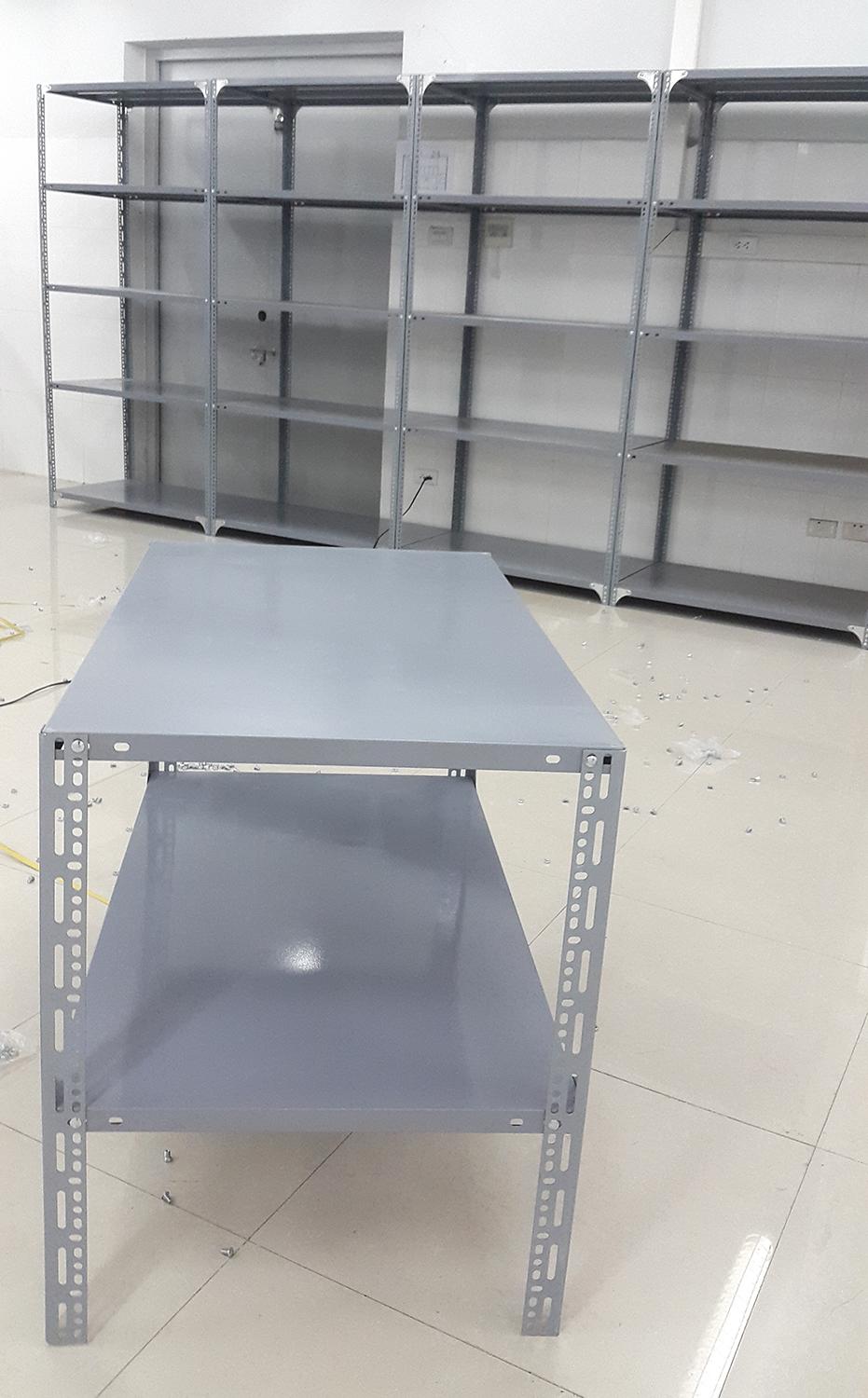 Kệ sắt v lỗ đựng đồ đa năng 2 tầng dài 60cm rộng 40cm cao 60cm