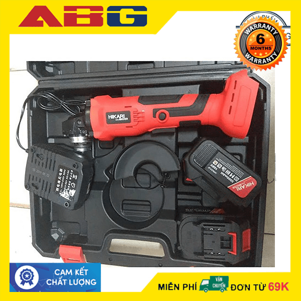 Máy mài cắt góc cầm tay hikari master hr100-8 công suất 980w đường kính đĩa 100mm mài kim loại gỗ đá cắt bàn công tắc đuôi – - abg shop