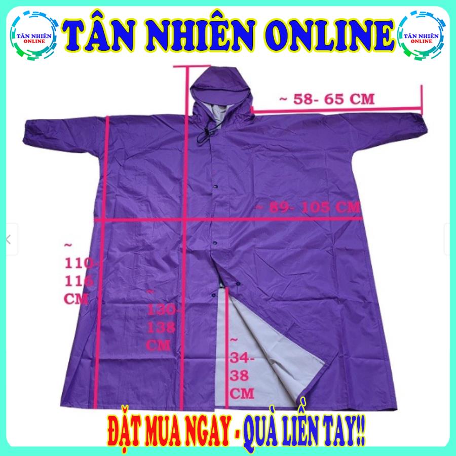 Áo mưa cao cấp kiểu dài vải dù da cá có dây kéo phía trước cao cấp thời trang giá rẻ