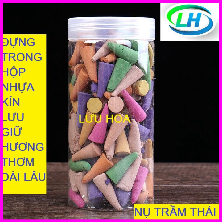 Nhang nụ trầm hương hình nón 128 mùi hương dễ chịu thư giãn dùng cho lư và thác trầm - Loại 1 hàng Thái Lan