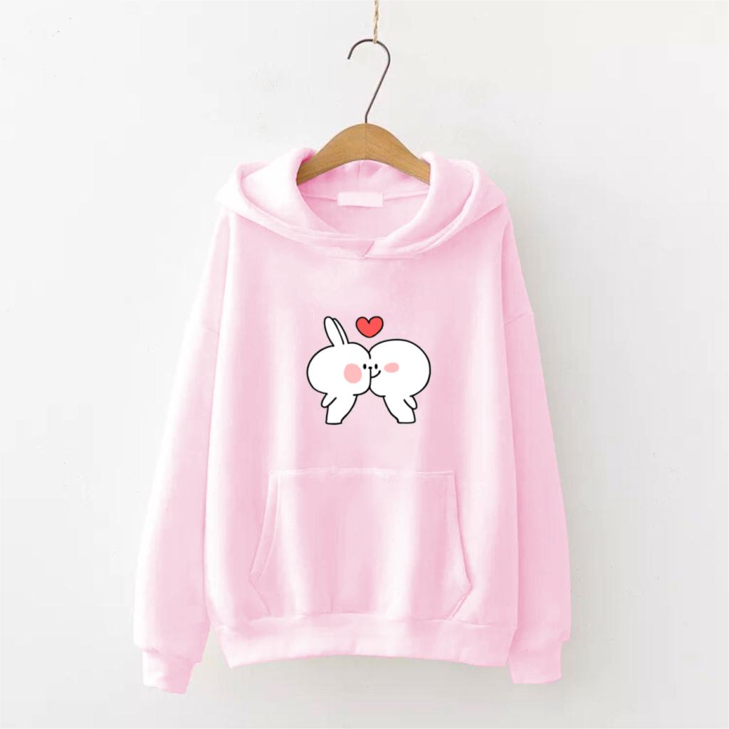 Áo Khoác Hoodie Nữ Đẹp Nam Nữ Đều Mặc Đẹp Chất Nỉ Bền Bóng Mẫu Mới 2019 (Trắng, Xám, Xanh, Hồng) - GiaNguyen.Store
