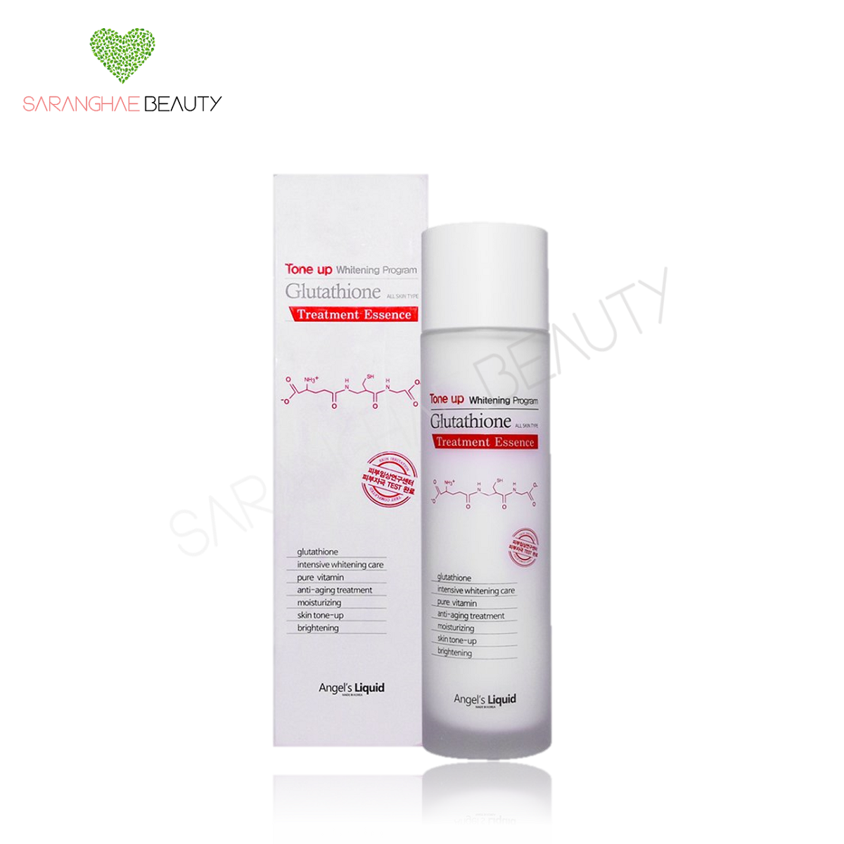 Nước cân bằng dưỡng trắng, mịn, sáng da Angel's Liquid Tone up Whitening Program Glutathione Essence 150ml
