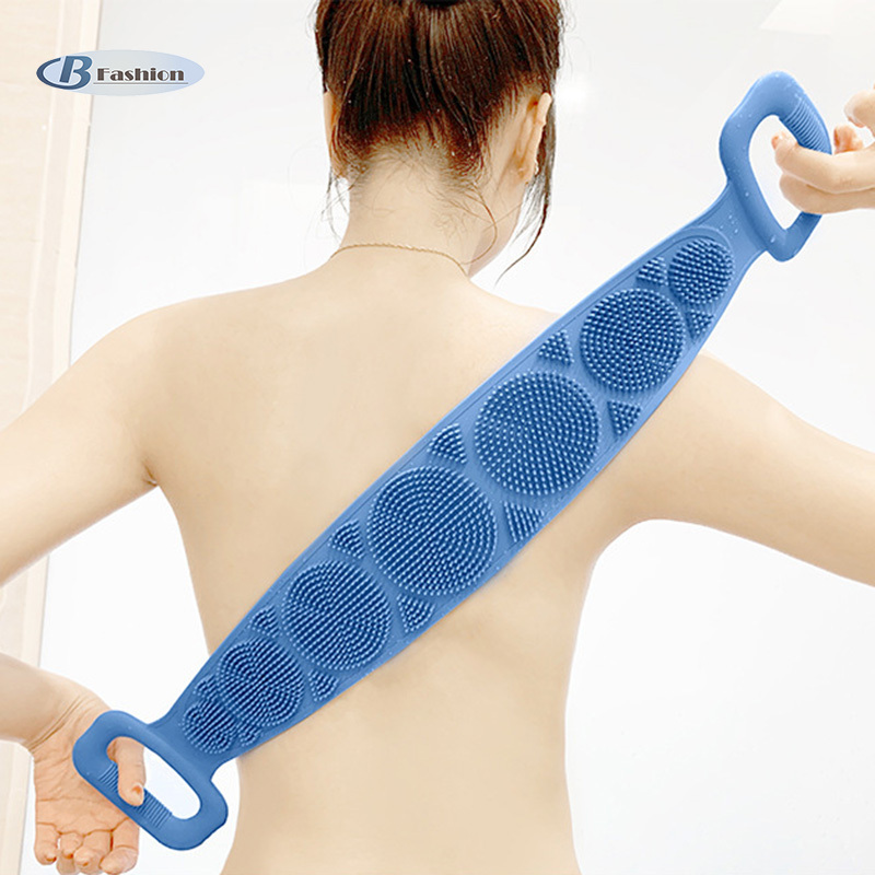 Dây tắm cọ, chà lưng 2 mặt bằng silicon đa năng