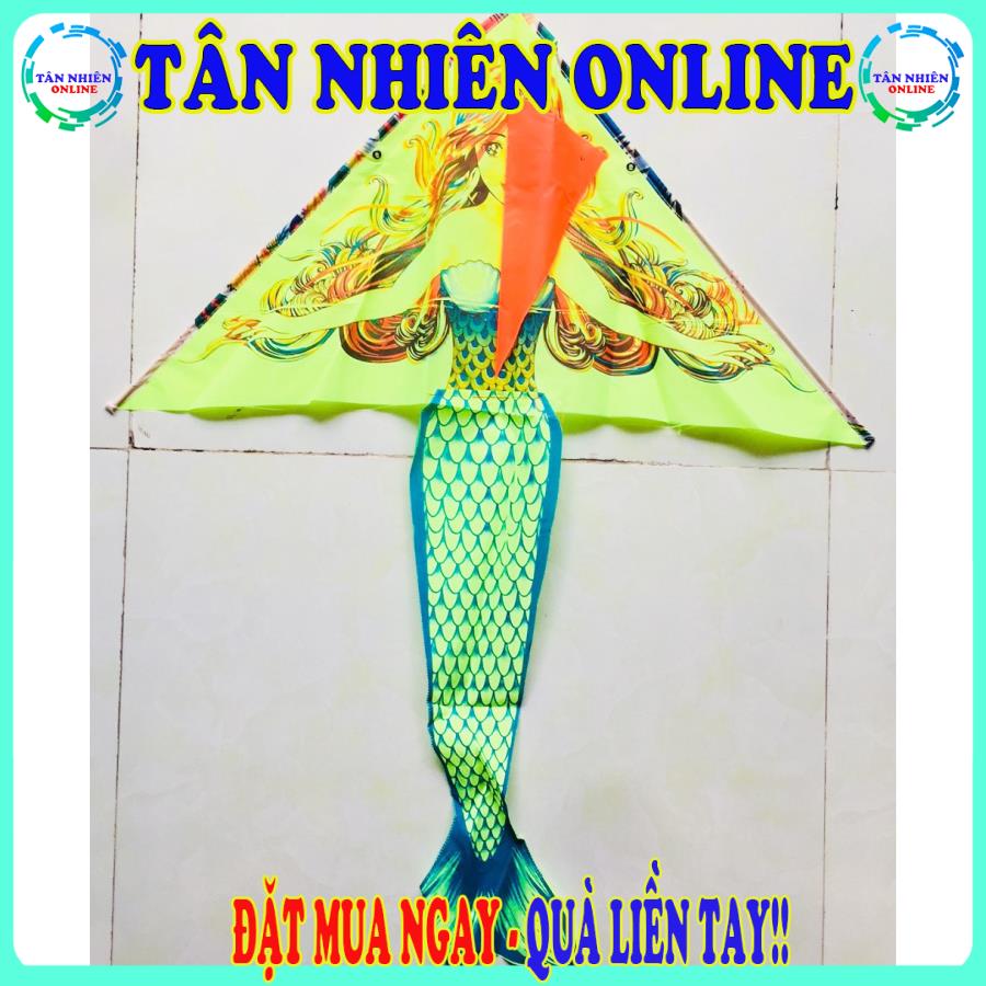 Diều thả Tiên Cá Lớn, Tiên Cá Nhỏ xinh xắn, Tặng kèm cuộn dây thả diều, cánh diều tuổi thơ