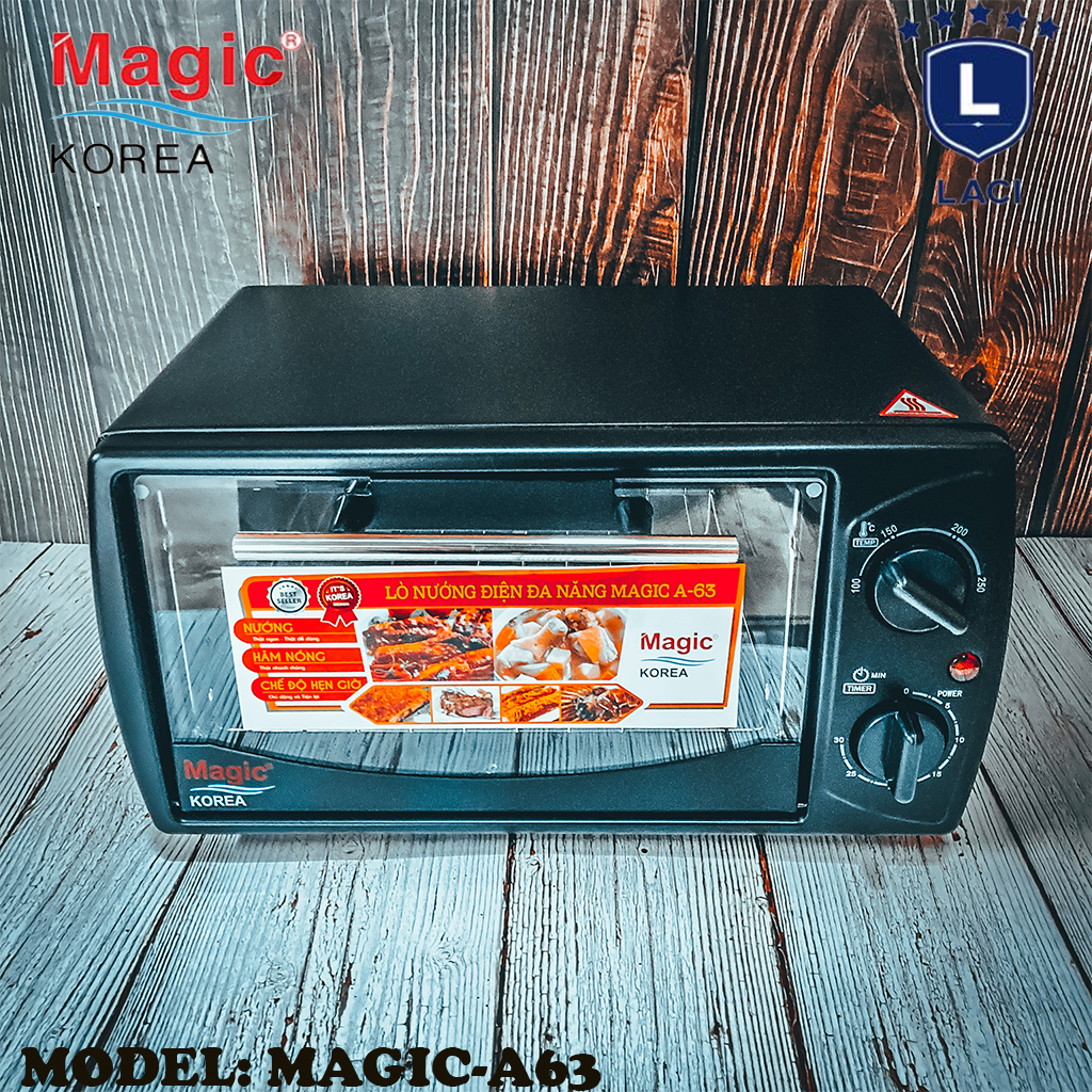 [HCM]Lò Nướng Điện Tích Hợp Magic Korea A63 | Dung Tích 12L | Công Suất 1000W | Hẹn Giờ Và Kiểm Soát Nhiệt Độ Chính Xác | Phân Phối Chính Thức Bởi Magic Korea | Bảo Hành Chính Hãng 12 Tháng