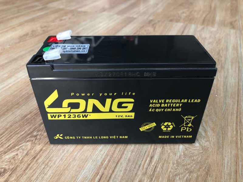 Ắc quy long 12v - 9a dùng cho lưu điện ups