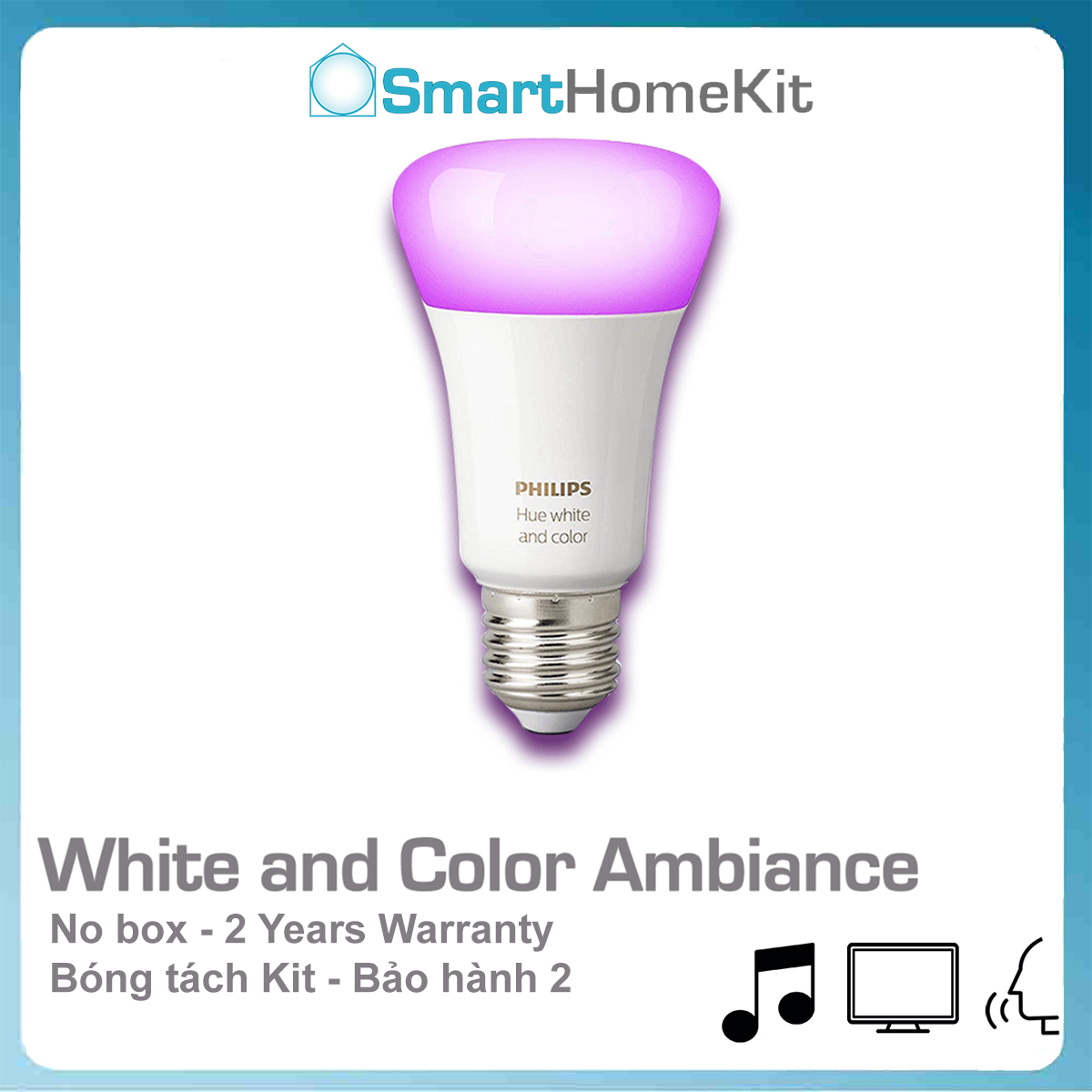 Bóng đèn LED thông minh Philips Hue White/Color Ambiance E27 tách kit (BH 2 năm)