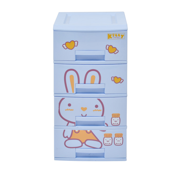 Tủ Nhựa Kitty 4 Tầng Song Long -  Cỡ Nhỏ Đựng Đồ Trẻ Em, Trẻ Sơ Sinh