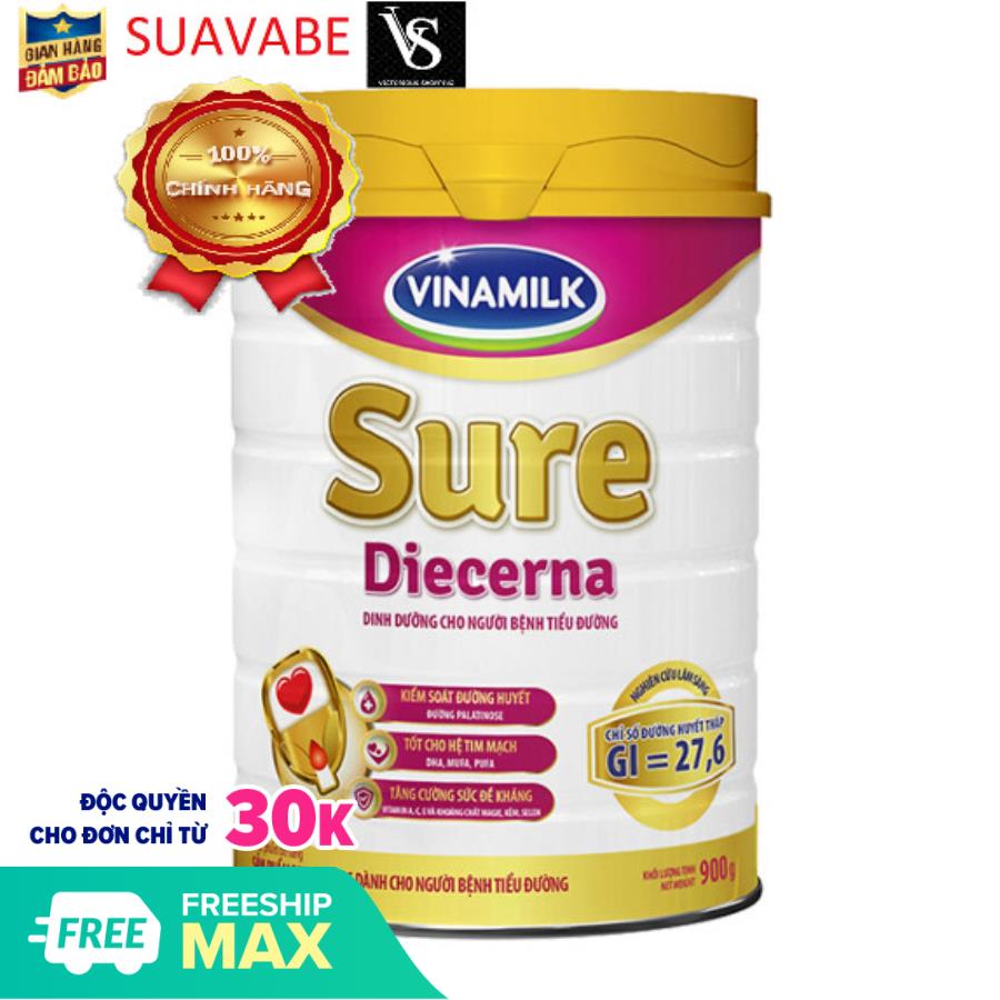 Sữa Bột Vinamilk Sure Diecerna - Hộp Thiếc 900g