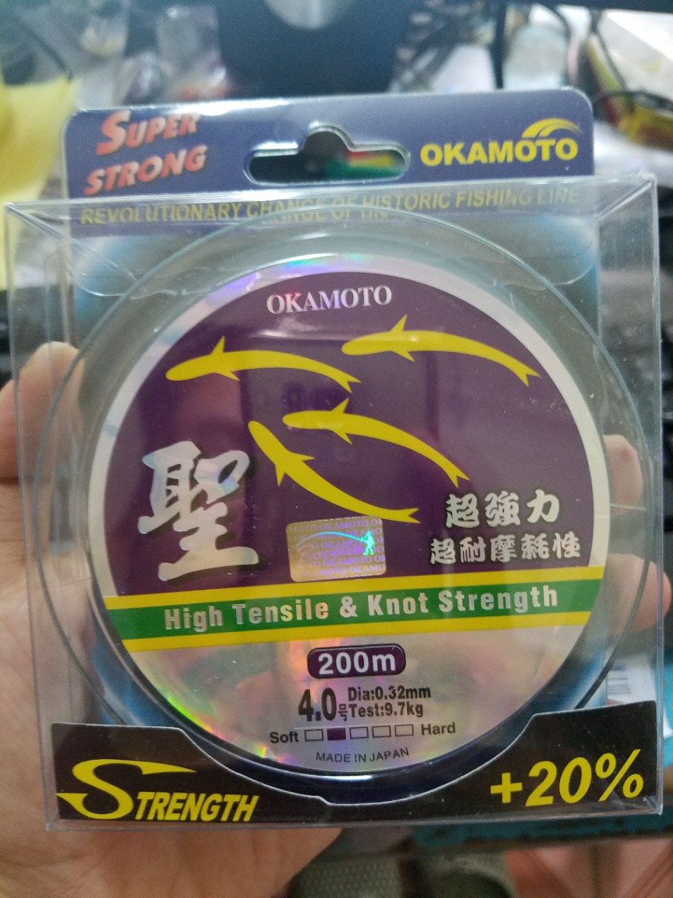 Dây cước câu cá okamoto 4 con cá chính hãng