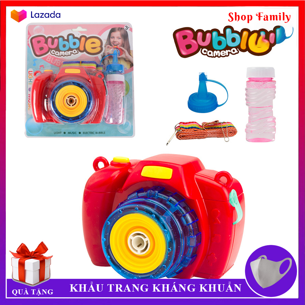 Đồ chơi máy ảnh thổi bong bóng có nhạc siêu dễ thương, món quà đặc biệt giành cho bé