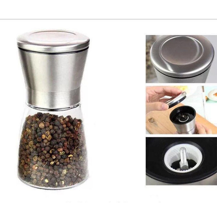 Cối Xay tiêu cầm tay nắp Inox