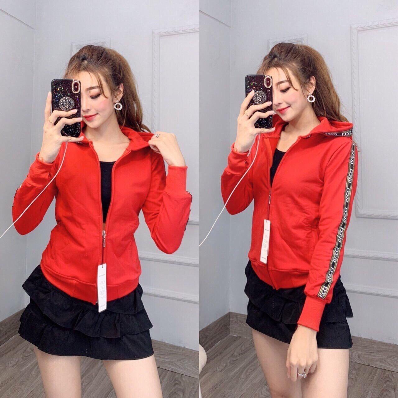 Áo khoác da cá chống nắng nữ viền tay cao cấp