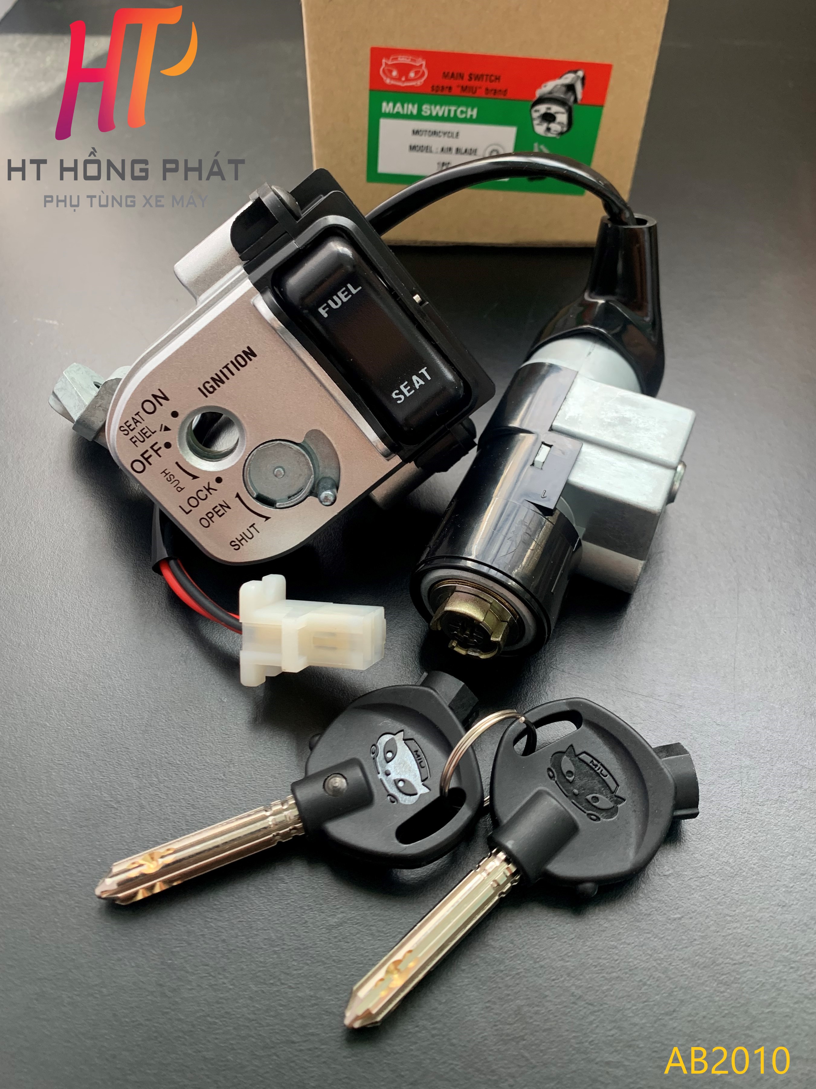 Bộ Ổ khóa chống trộm AIRBLADE 2007-2010(Airblade đời cũ), ổ khóa 8 cạnh AIRBLADE 2010, Khóa Chống Trộm